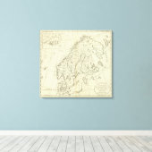 Schweden, Dänemark, Norwegen und Finnland Leinwanddruck (Insitu (Holzboden))