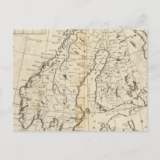 Schweden, Dänemark, Norwegen und Finnland Postkarte (Vorderseite)