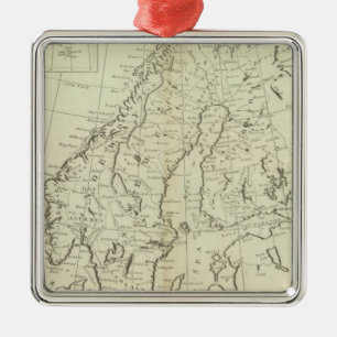 Schweden, Dänemark, Norwegen und Finnland Silbernes Ornament