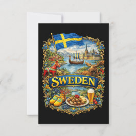Schweden Dankeskarte