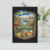 Schweden Dankeskarte (Stehend Vorderseite)