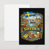 Schweden Dankeskarte (Vorne/Hinten)