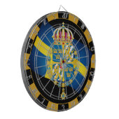 Schweden Dartboard & Swedish Flag Darts / game boa Dartscheibe (Vorderseite Links)
