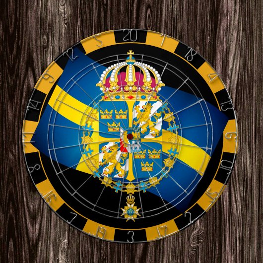 Schweden Dartboard & Swedish Flag Darts / game boa Dartscheibe