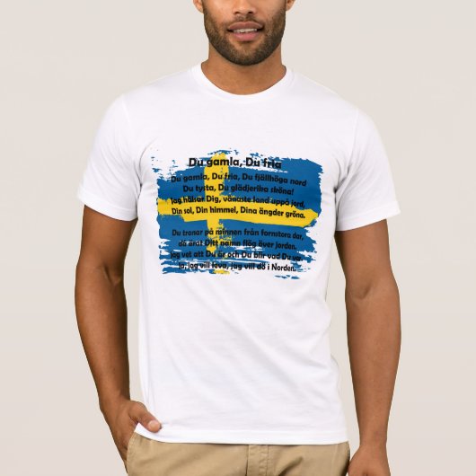 Schweden - Du gamla, Du fria T-Shirt (Vorderseite)