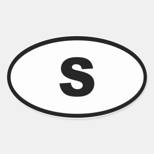 Schweden - Europa Ovaler Aufkleber (Vorderseite)