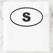 Schweden - Europa Ovaler Aufkleber (Tasche)