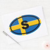 Schweden - Europa Ovaler Aufkleber (Umschlag)