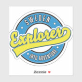 Schweden Explorer in Adventure Logo. Aufkleber (Blatt)