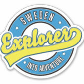 Schweden Explorer in Adventure Logo. Aufkleber (Vorderseite)