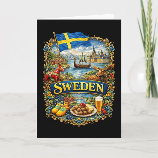 Schweden Feiertagskarte (Vorderseite)