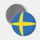 Schweden Fisheye Flag Magnet (Vorderseite/Rückseite)