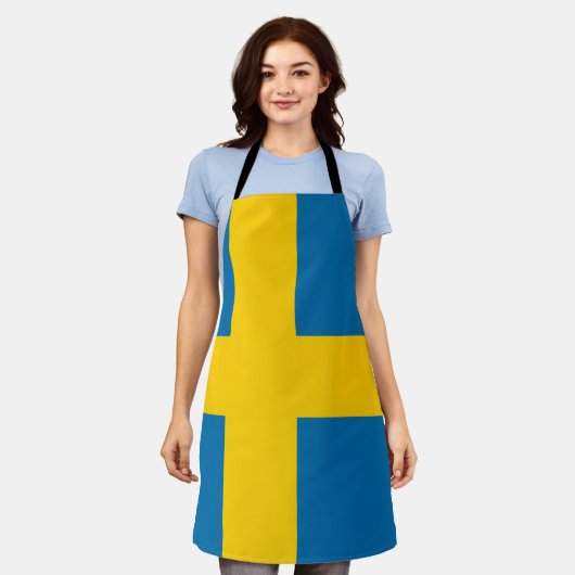Schweden Flag All-over Print-Schürze Schürze (Getragen)
