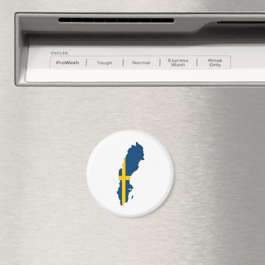 Schweden - Flag-Karte Magnet (In Situ (Geschirrspüler))