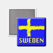 SCHWEDEN FLAG Magnet (Vorderseite/Rückseite)