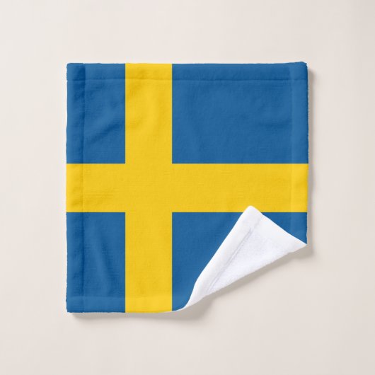 Schweden-Flagge Badhandtuch Set (Waschlappen)