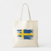 Schweden Flagge Brush Art Tragetasche (Rückseite)