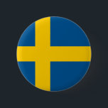 Schweden-Flagge Button<br><div class="desc">Schweden-Flagge; Schwedisch; Schweden; Sverige; Svenskt; flagga</div>