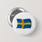 Schweden-Flagge-Button Button (Vorne & Hinten)