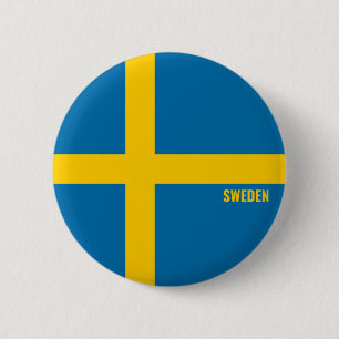 Schweden Flagge Charmant Patriotisch Button