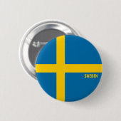 Schweden Flagge Charming Patriotic Button (Vorne & Hinten)