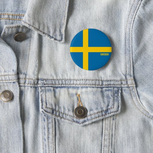 Schweden Flagge Charming Patriotic Button (Beispiel)