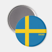 Schweden Flagge Charming Patriotic Magnet (Vorderseite/Rückseite)