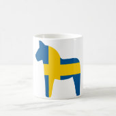 Schweden-Flagge Dala Pferd Kaffeetasse (Mittel)