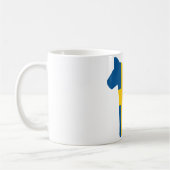 Schweden-Flagge Dala Pferd Kaffeetasse (Links)