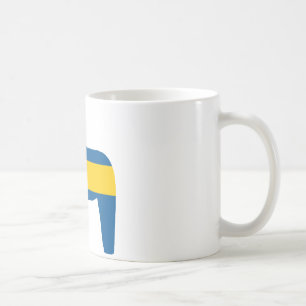 Schweden-Flagge Dala Pferd Kaffeetasse