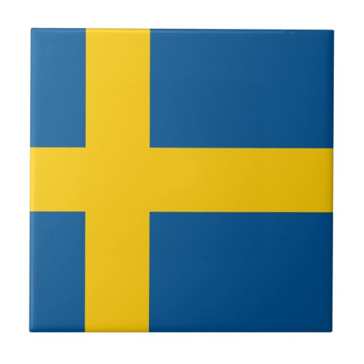 Schweden-Flagge Fliese (Vorderseite)