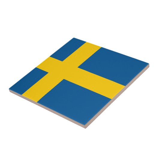 Schweden-Flagge Fliese (Seite)