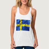 Schweden Flagge Frauentank Tank Top (Vorderseite)