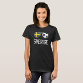 Schweden Flagge & Fußball Sunglass Sweet Fan T-Shirt (Vorne ganz)