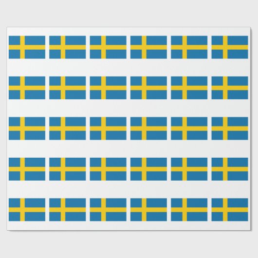 Schweden-Flagge Geschenkpapier (Flach)