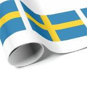 Schweden-Flagge Geschenkpapier (Rolleneckpunkt)