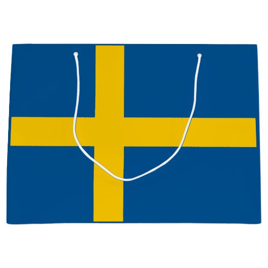 Schweden-Flagge Große Geschenktüte (Vorderseite)