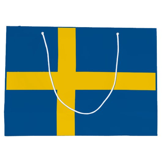 Schweden-Flagge Große Geschenktüte (Rückseite)