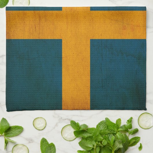 Schweden-Flagge Handtuch (Gefaltet)