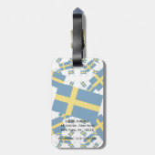 Schweden-Flagge in mehreren Ebenen anfordern Gepäckanhänger (Rückseite vertikal)