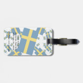 Schweden-Flagge in mehreren Ebenen anfordern Gepäckanhänger (Rückseite horizontal)