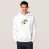 Schweden Flagge in mir, Sverige in Klaw Mark Hoodie (Vorne ganz)