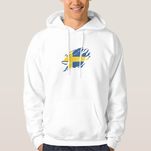 Schweden Flagge in mir, Sverige in Klaw Mark Hoodie (Vorderseite)