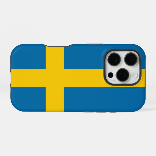 Schweden-Flagge iPhone Hülle (Rückseite (Horizontal))