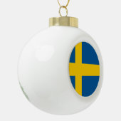 Schweden-Flagge Keramik Kugel-Ornament (Links)