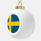 Schweden-Flagge Keramik Kugel-Ornament (Rechts)