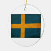 Schweden-Flagge Keramik Ornament (Links)