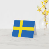 Schweden-Flagge Notecard Karte (Gelbe Blume)
