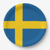 Schweden-Flagge Pappteller (Vorderseite)