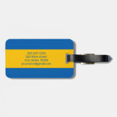 Schweden Flagge Personalisiert modernes Reisegepäc Gepäckanhänger (Rückseite horizontal)